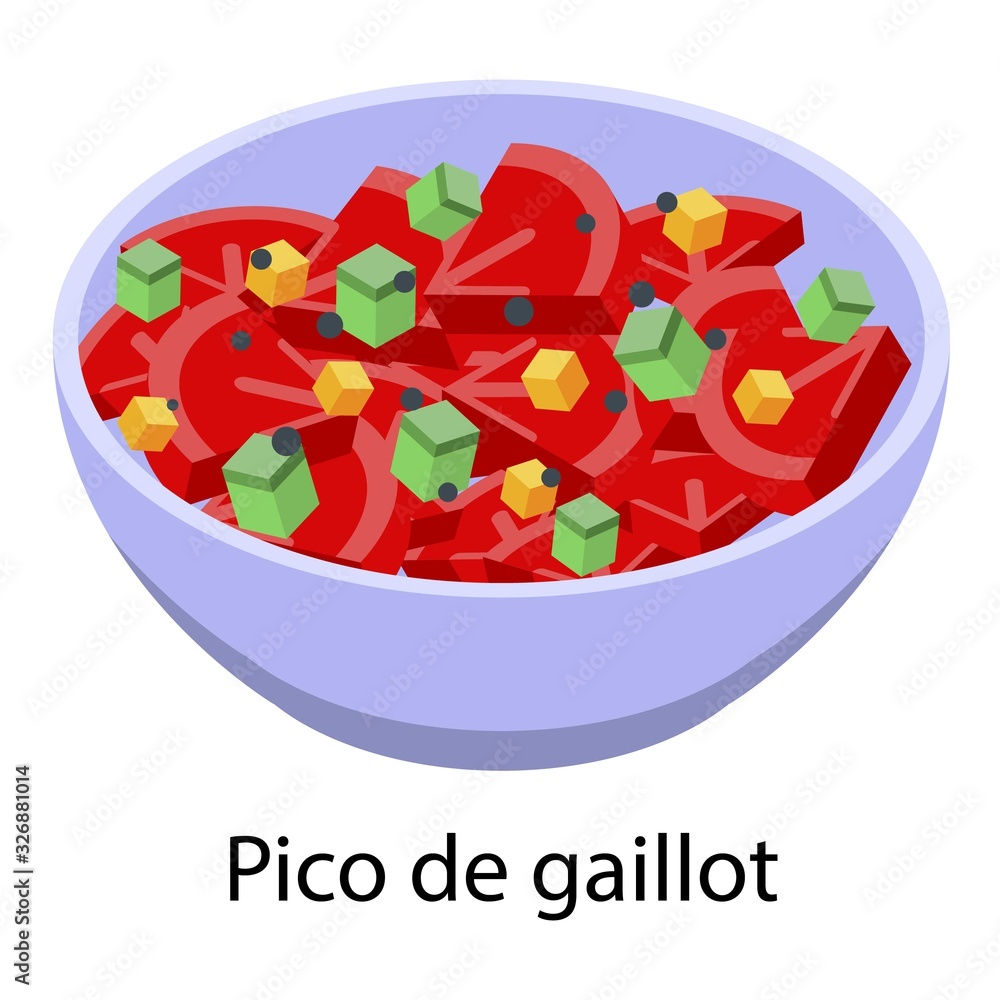 Aufkleber pico de gaillot icon. isometric of pico de gaillot vector icon for web design isolated on white back