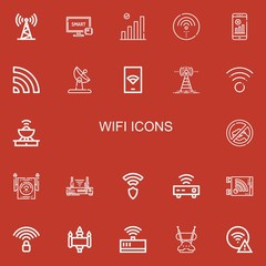 Editable 22 wifi icons for web and mobile