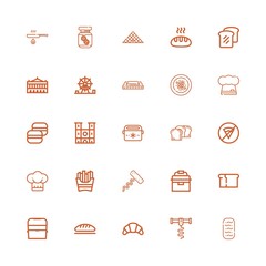 Editable 25 french icons for web and mobile