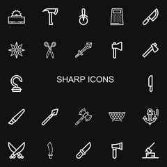 Editable 22 sharp icons for web and mobile