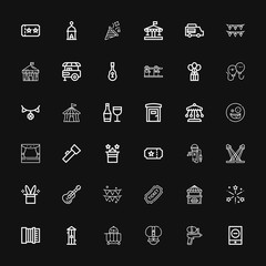 Editable 36 festival icons for web and mobile