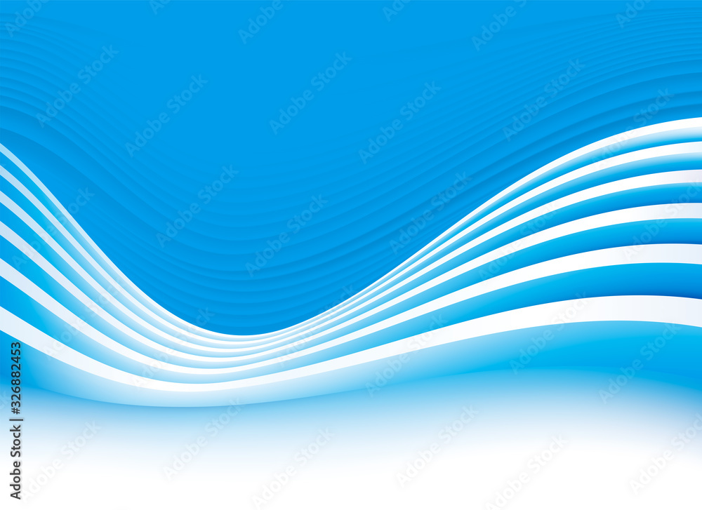 Aufkleber geometric blue waveform structure abstract banner background.