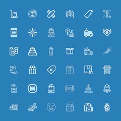 Editable 36 package icons for web and mobile