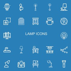 Fototapeta na wymiar Editable 22 lamp icons for web and mobile