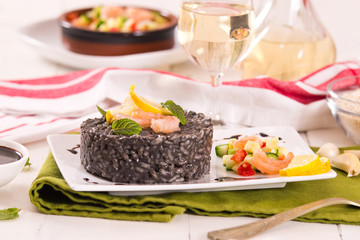 Squid ink risotto.