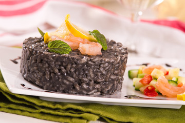 Squid ink risotto.