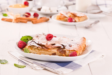 Bougatsa - Greek puff pastry with cream