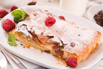 Bougatsa - Greek puff pastry with cream
