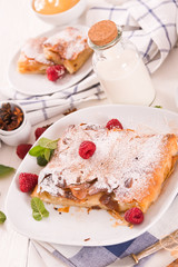 Bougatsa - Greek puff pastry with cream