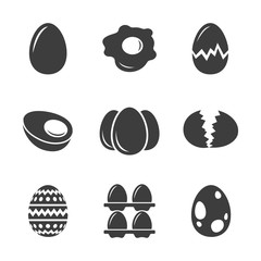 Set of Egg Related Vector Icons