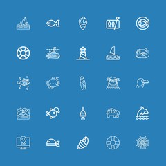 Editable 25 ocean icons for web and mobile