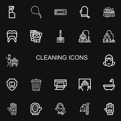 Editable 22 cleaning icons for web and mobile