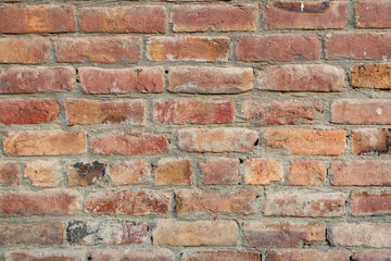 Old Red Brick Wall Background Texture