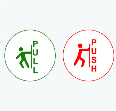 Push Pull Icon Vector Illustration