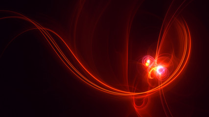 3D rendering abstract red fractal light background