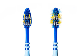 Old and new toothbrushes