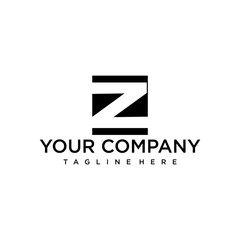 Geometric logo design of letter Z with white background - EPS10 - vector.