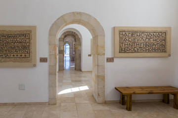 The interior of the Museum of the Good Samaritan near Jerusalem in Israel