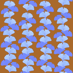 Fototapeta na wymiar Scattered leaves Pattern.Tropical Leaves.Nature inspired Vector seamless repeat pattern .