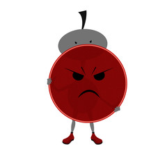 Emoticon emoji Faccina arrabbiata con omino stilizzato