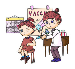 Preventive vaccination for children at hospital