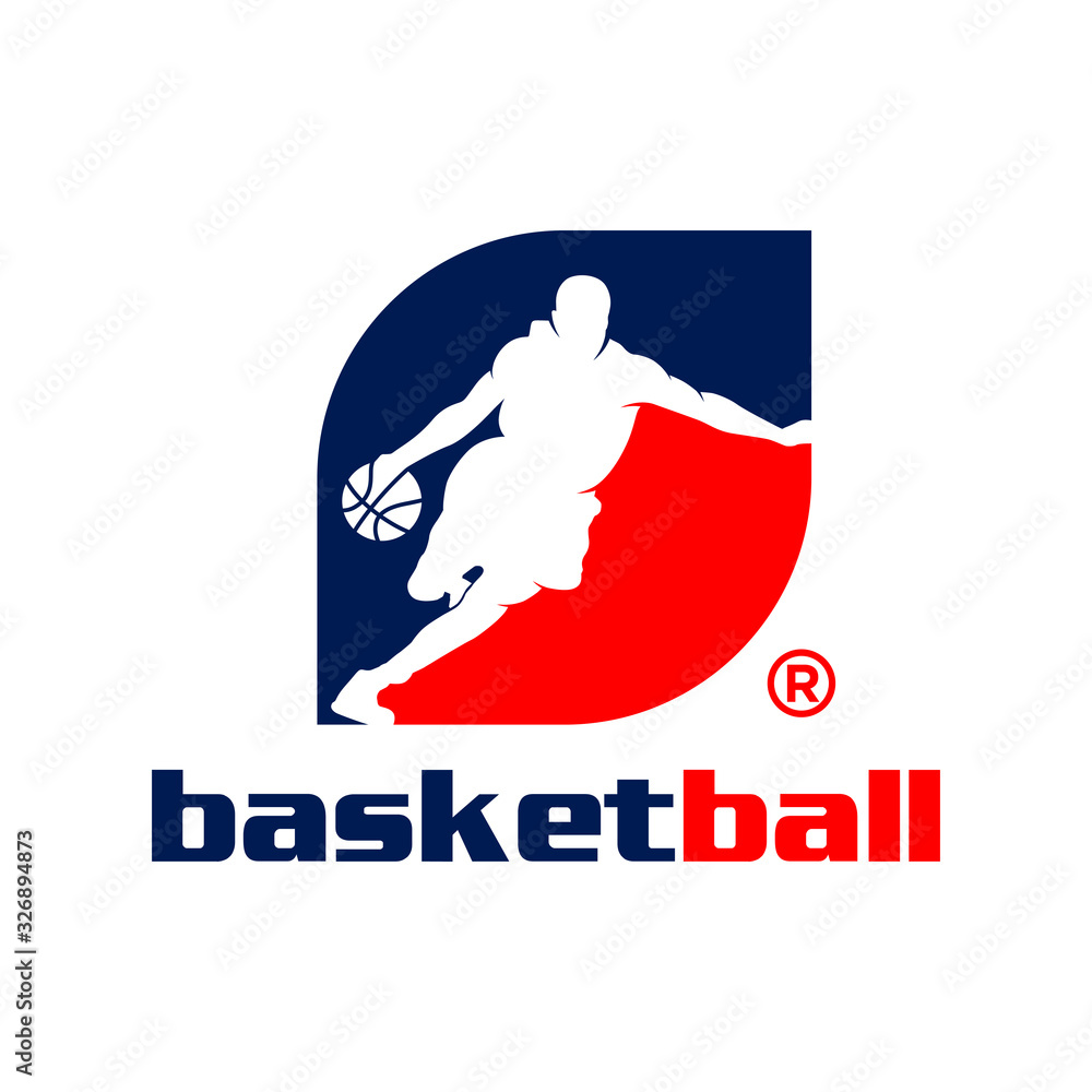 Canvas Prints basketball sports logo design