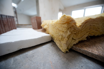 red Bricks and glass wool
