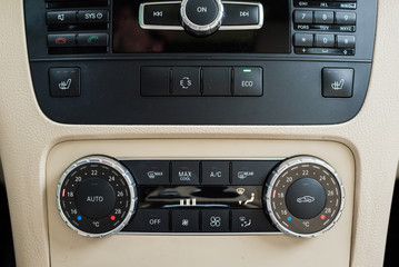 a car middle console
