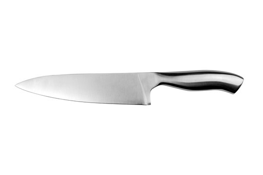  Chef's Kitchen Knife Isolated On White Background.