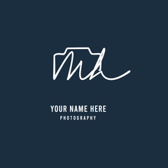 Mh Initial Signature Photography Logo