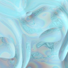 holographic light background with reflections, abstract seamless background from rumpled holographic paper, crumpled convex turquoise foil