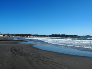 the beach of kamakura in JAPAN