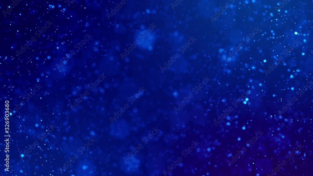 Aufkleber magic blue glowing particles flow in viscous liquid and bright glisten. science fiction. 4k 3d sci-f