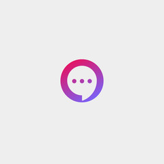 Chat talk Logo Design Simple Vector Illustration
