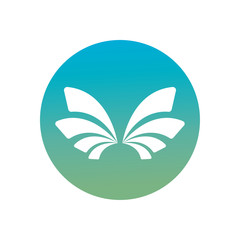 Isolated wings silhouette block style icon vector design