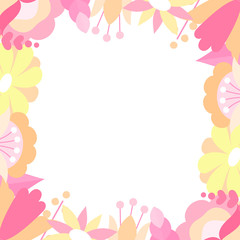 Background frame with flowers illustration