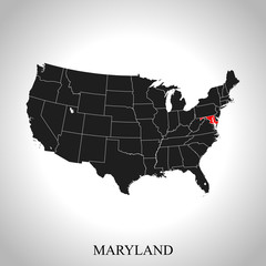 Fototapeta na wymiar map of Maryland