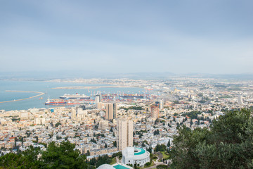 View of Haifa from the Bahai garden