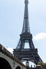 Fototapeta na wymiar Eiffel Tower the main attraction of Paris