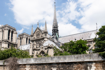 Fototapeta na wymiar Notre Dame de Paris Cathedral of Our Lady of Paris