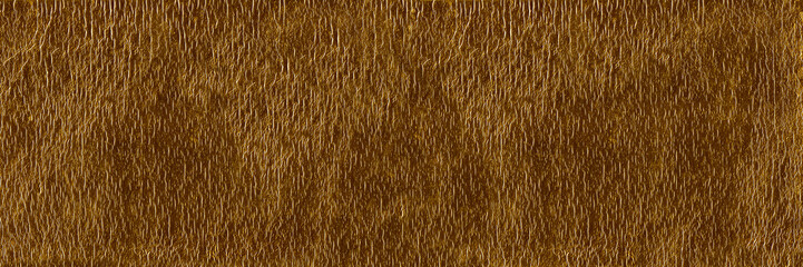 Background with shiny gold glitter. Abstract wide panoramic background with gold sequins texture.
