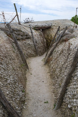 Schützengräben aus dem 1. Weltkrieg nahe Verdun/Frankreich