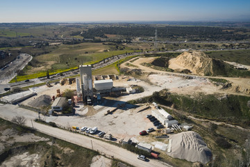 Concrete plant for the construction of all works. Concrete manufacturing.