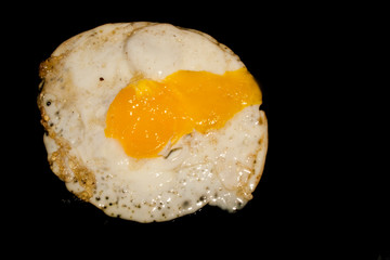 fried eggs isolated on white background