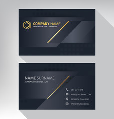 Business card in modern luxury style black and gold color