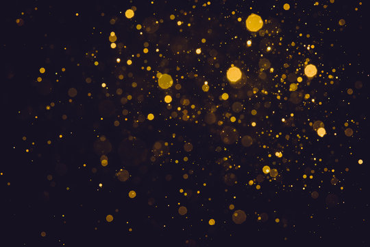 Abstract blur gold sparkle bokeh
