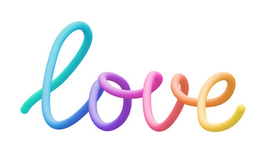 Colorful inscription 'love'