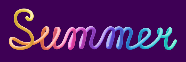 Colorful inscription 'Summer'