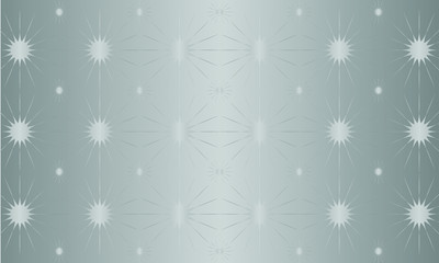 Abstract Christmas Design with Silver Stars & Silver Background