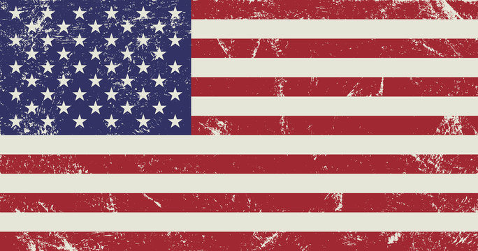 Grunge USA flag. Original proportions.